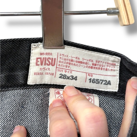 EVISU Y2K Vintage Streetwear Japanese Denim Jeans Size 28x34 - Picture 8 of 9